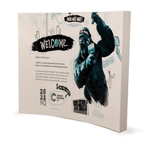 Présentoir Popup Courbé 10 pi. Présentoir Popup Courbé 10 pi.