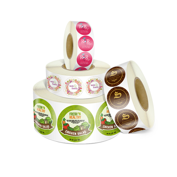 Impression de Autocollants en Rouleaux Rond